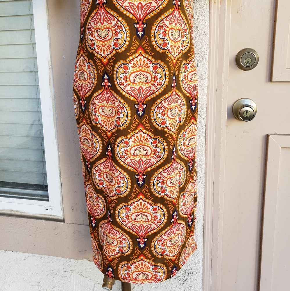 XXS women LULAROE Julia print stretch knit dress - Picture 5 of 8